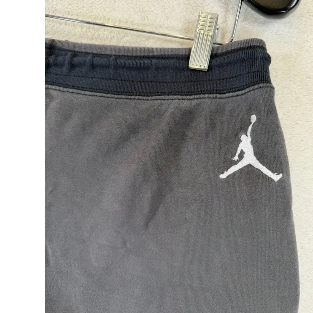 Jordan Jumpman Fleece Shorts Mens Large Black Grey Split Colorblock DC4224-010